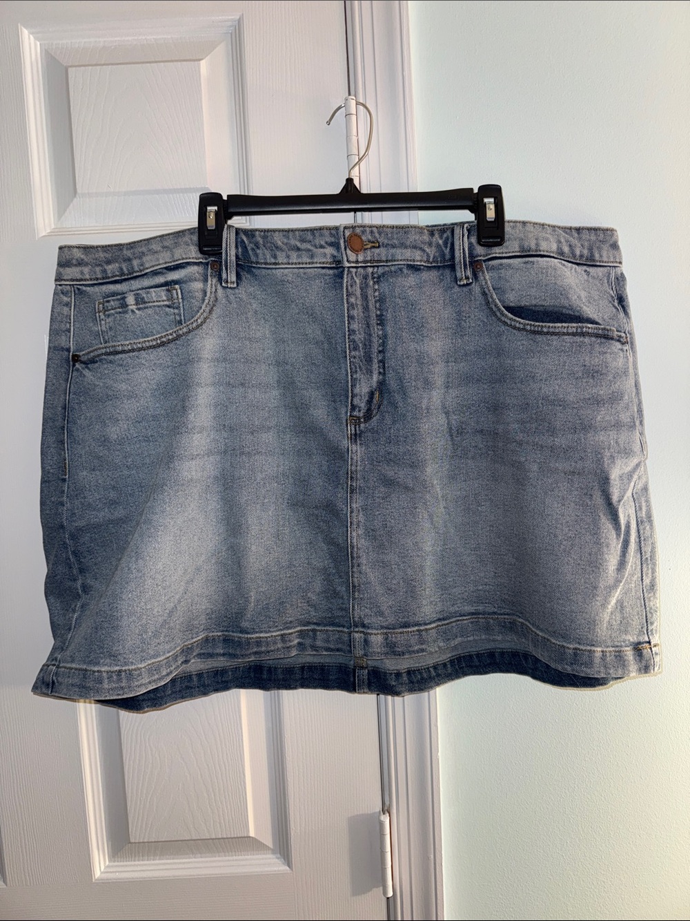 Lane Bryant Light Blue Denim Mini Skirt
